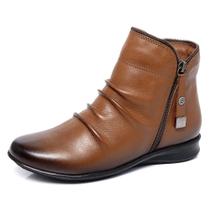 Bota Feminina Cano Curto Sola Baixa Confortável Estilosa Versátil Elegante Bota Feminina Cano Curto Sola Baixa Confortável Estilosa Versátil Elegante