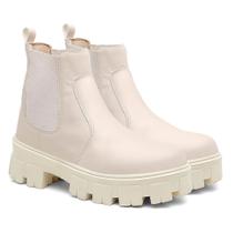 Bota Feminina Cano Curto Tratorada Salto Baixo Chelsea Bota Feminina Cano Curto Tratorada Salto Baixo Chelsea