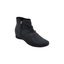 Bota Feminina Cano Curto Zíper Napa Vest Plus até o n 42 ComfortFlex 2491302 Bota Feminina Cano Curto Zíper Napa Vest Plus até o n 42 ComfortFlex 2491302