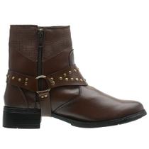 Bota Feminina Cano Curto Ziper Salto Baixo Country Texana Stribo Confort Bota Feminina Cano Curto Ziper Salto Baixo Country Texana Stribo Confort