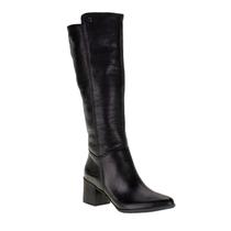 Bota Feminina Cano Longo Bottero Couro Salto Grosso 346903 Preto Bota Feminina Cano Longo Bottero Couro Salto Grosso 346903 Preto