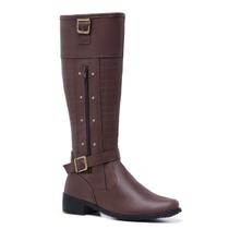 Bota Feminina Cano Longo Leve Conforto Moderna Montaria 11079