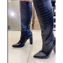 Bota Feminina Cano Longo Salto Alto Bloco Grosso Bota Feminina Cano Longo Salto Alto Bloco Grosso