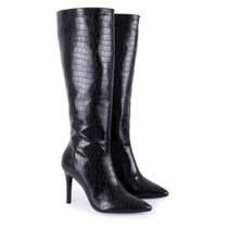 Bota feminina cano longo salto alto fino Bota feminina cano longo salto alto fino