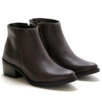 Bota Feminina Cano Médio Bico Fino Conforto Casual
