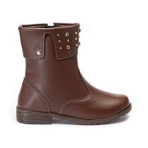 Bota Feminina Cano Médio Colarinho com Rebites