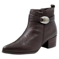 Bota Feminina Cano Médio Couro Fecho Pratico Estilo Bottero Bota Feminina Cano Médio Couro Fecho Pratico Estilo Bottero