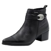 Bota Feminina Cano Médio Couro Fecho Pratico Estilo Bottero Bota Feminina Cano Médio Couro Fecho Pratico Estilo Bottero