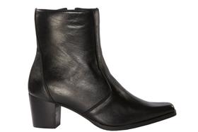Bota Feminina Cano Médio Couro Preto - Cód 40000