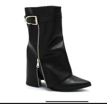 Bota Feminina Cano Médio Ramarim em material sintético -