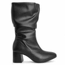 Bota Feminina Cano Médio Salto Grosso 6cm Beira Rio 9076112 Bota Feminina Cano Médio Salto Grosso 6cm Beira Rio 9076112