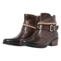 Bota Feminina Casual Cano Baixo Mocflex - 7010 - Café