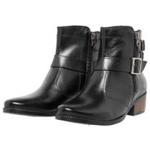 Bota Feminina Casual Cano Baixo Mocflex - 7020 - Preto