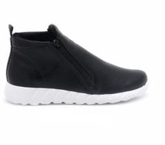 Bota Feminina Casual Cano Baixo Preto Napa 970081