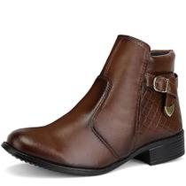 Bota Feminina Casual Cano Curto Capucino