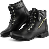 Bota Feminina Casual Cano Curto Coturno Moda Bota Feminina Casual Cano Curto Coturno Moda