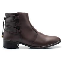 Bota Feminina Casual Cano Curto Salto Baixo Estilo