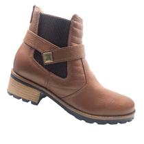 Bota Feminina Casual Cano Curto Salto Baixo Grosso Quadrado Couro Legitimo Pegada Social Dia a Dia Bota Feminina Casual Cano Curto Salto Baixo Grosso Quadrado Couro Legitimo Pegada Social Dia a Dia