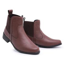 Bota Feminina Casual Coturno Botina Cano Curto Macio Conforto