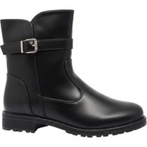 Bota Feminina Casual Dia a Dia Passeio Trabalho Com Fívela e Zíper Cano Baixo Conforto Mooncity 72133 Bota Feminina Casual Dia a Dia Passeio Trabalho Com Fívela e Zíper Cano Baixo Conforto Mooncity 72133