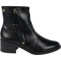 Bota Feminina Casual Dia a Dia Passeio Trabalho Salto Médio Bico Redondo Cano Baixo Mississipi J1442 Bota Feminina Casual Dia a Dia Passeio Trabalho Salto Médio Bico Redondo Cano Baixo Mississipi J1442