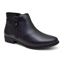 Bota Feminina Casual Maya Preto Couro