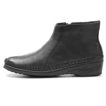 Bota Feminina Casual Preto Couro DIfranca - B-10