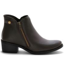 Bota Feminina Casual Zíper Cano Curto Conforto Estilo