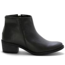 Bota Feminina Casual Zíper Confortável Cano Curto
