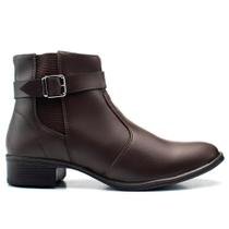 Bota Feminina Casual Zíper Confortável Elástico