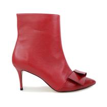 Bota Feminina Cecconello Cano Curto Couro Vermelha - 2399020 Bota Feminina Cecconello Cano Curto Couro Vermelha - 2399020
