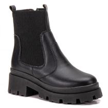 Bota Feminina Chelsea Tratorada Confortável Zíper Elástico Bota Feminina Chelsea Tratorada Confortável Zíper Elástico