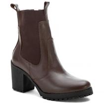 Bota Feminina Chelsea Tratorada Salto Bloco Cano Curto 3909 Bota Feminina Chelsea Tratorada Salto Bloco Cano Curto 3909