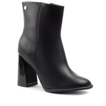 Bota feminina clássica Vizzano preta e marrom Bota feminina clássica Vizzano preta e marrom