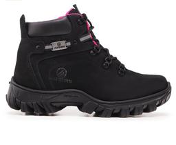 Bota Feminina Com C.A 48.067 Master Boots Couro Preto/Rosa Bota Feminina Com C.A 48.067 Master Boots Couro Preto/Rosa