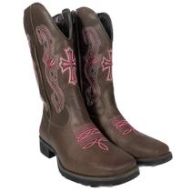 Bota Feminina Com Cruz Bico Quadrado Oklahoma Country