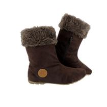 Bota Feminina com Pelo Neve Lã 100% Pelo Dentro Inverno Rasteira MG101