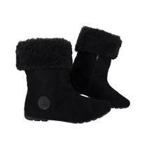 Bota Feminina com Pelo Neve Lã 100% Pelo Dentro Inverno Rasteira MG101