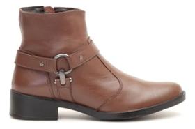 Bota Feminina Com Zíper Lateral Elegante