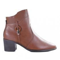 Bota Feminina Comfortflex Cano Baixo Brush Plus Marrom 2492
