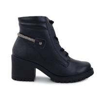 Bota Feminina Comfortflex Cano Baixo Couro Preta - 2477304