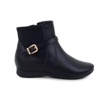 Bota Feminina Comfortflex Cano Baixo Plus Preta - 2491 Bota Feminina Comfortflex Cano Baixo Plus Preta - 2491