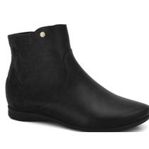 Bota Feminina Comfortflex Cano Curto 3cm Salto Interno