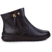 Bota Feminina Comfortflex Cano Curto Marrom Café - 2682 Bota Feminina Comfortflex Cano Curto Marrom Café - 2682