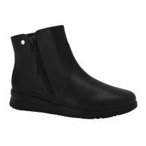 Bota Feminina Comfortflex Casual Moderna Zíper Cano Baixo Salto Anabela Confortável Original Bota Feminina Comfortflex Casual Moderna Zíper Cano Baixo Salto Anabela Confortável Original