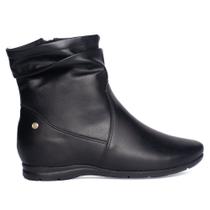 Bota Feminina Comfortflex Croco de Couro Preto Bota Feminina Comfortflex Croco de Couro Preto