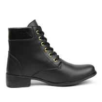 Bota Feminina Coturno Botinha Casual Cano Médio Inverno