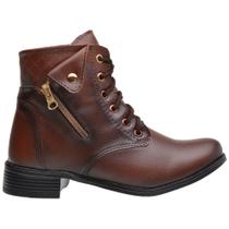 Bota Feminina Coturno Botinha Casual Cano Médio Inverno