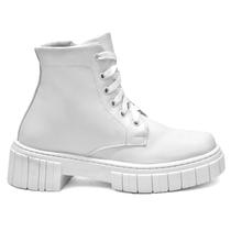 Bota Feminina Coturno Cano Baixo Tratorada Plataforma