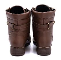 Bota Feminina Coturno Couro Conforto
